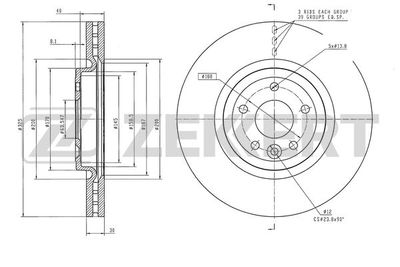 BS6567 ZEKKERT Тормозной диск