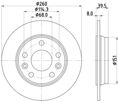 8DD355133761 HELLA PAGID Тормозной диск