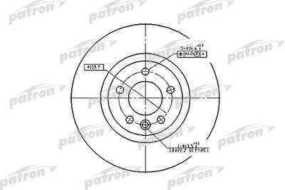 PBD4309 PATRON Тормозной диск
