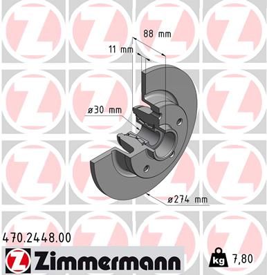 470244800 ZIMMERMANN Тормозной диск