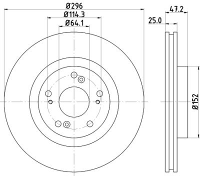 MDC2122 MINTEX Тормозной диск