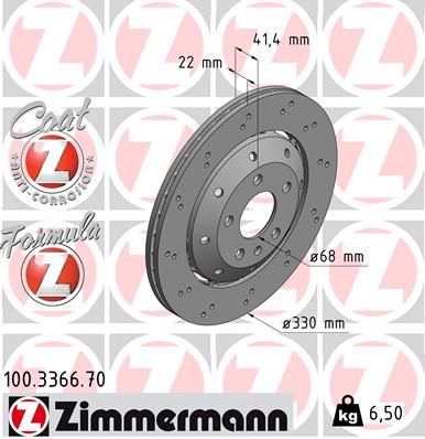 100336670 ZIMMERMANN Тормозной диск