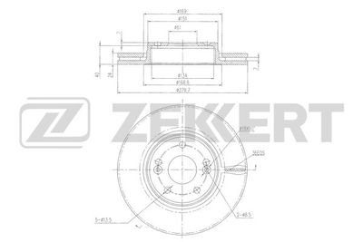 BS6502 ZEKKERT Тормозной диск