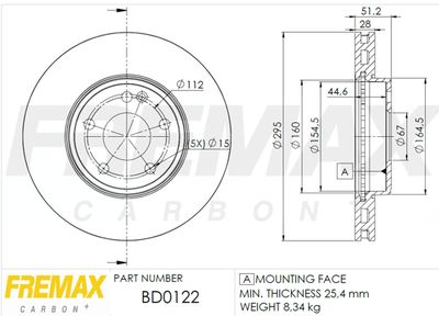 BD0122 FREMAX Тормозной диск