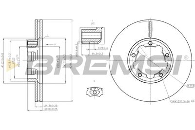 CD5261V BREMSI Тормозной диск