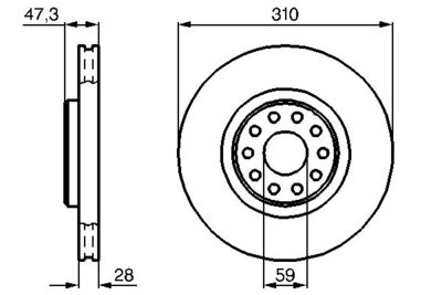 0986478669 BOSCH Тормозной диск