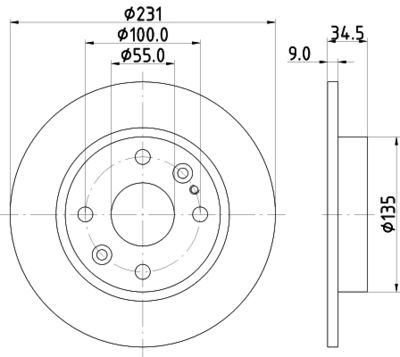 MDC772 MINTEX Тормозной диск