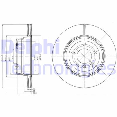 BG4284 DELPHI Тормозной диск