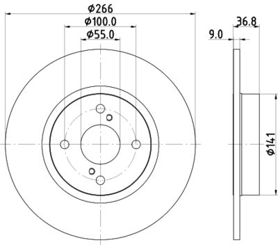 ND1101 NISSHINBO Тормозной диск