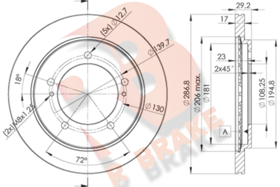 78RBD22863 R BRAKE Тормозной диск