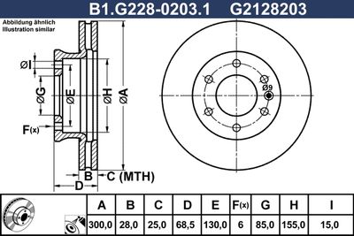 B1G22802031 GALFER Тормозной диск