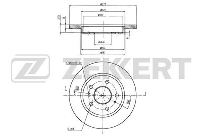 BS6039 ZEKKERT Тормозной диск