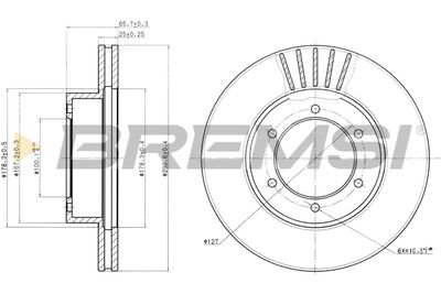 CD6614V BREMSI Тормозной диск