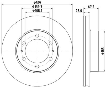 MDC2260 MINTEX Тормозной диск