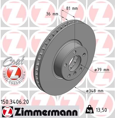 150340620 ZIMMERMANN Тормозной диск