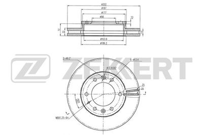 BS6081 ZEKKERT Тормозной диск