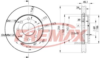 BD8107 FREMAX Тормозной диск