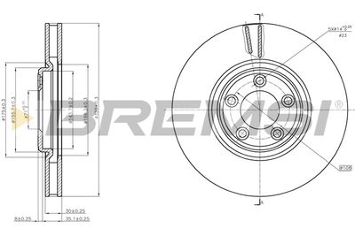 CD7648V BREMSI Тормозной диск