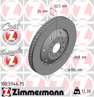 100334475 ZIMMERMANN Тормозной диск