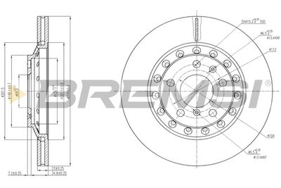 CD7934V BREMSI Тормозной диск