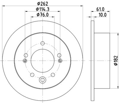 MDC2373 MINTEX Тормозной диск