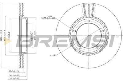 CD6312V BREMSI Тормозной диск