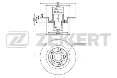 BS5998BZ ZEKKERT Тормозной диск