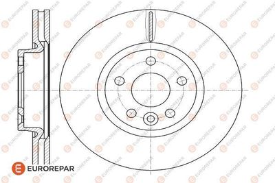 1618889380 EUROREPAR Тормозной диск