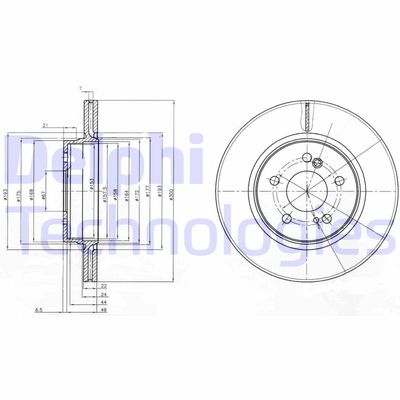 BG2776 DELPHI Тормозной диск