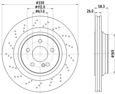 8DD355109501 HELLA Тормозной диск