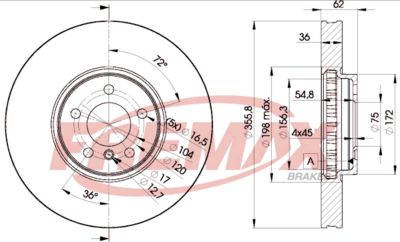 BD5684 FREMAX Тормозной диск