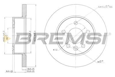 CD7674S BREMSI Тормозной диск