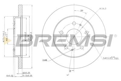 CD7387S BREMSI Тормозной диск