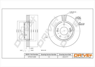 DP1010110818 Dr!ve+ Тормозной диск