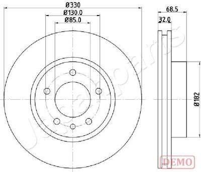 DI0957C JAPANPARTS Тормозной диск