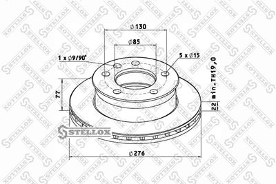 8500730SX STELLOX Тормозной диск