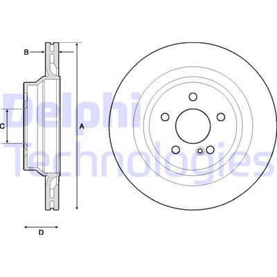 BG4705C DELPHI Тормозной диск