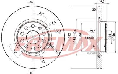 BD5618 FREMAX Тормозной диск