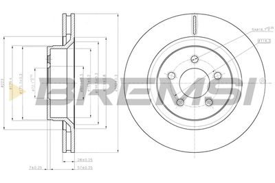 CD8145V BREMSI Тормозной диск