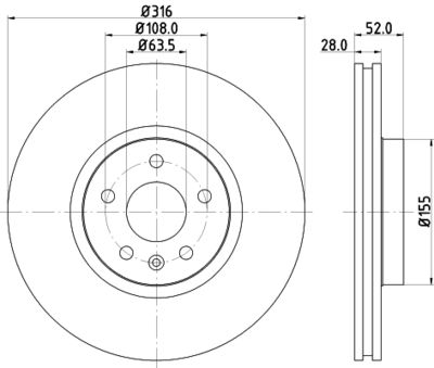 8DD355118891 HELLA PAGID Тормозной диск