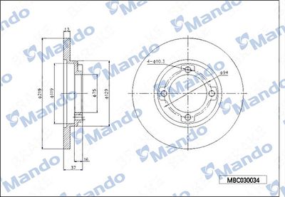 MBC030034 MANDO Тормозной диск