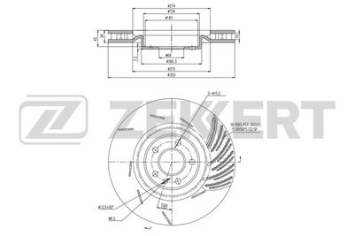 BS6507 ZEKKERT Тормозной диск