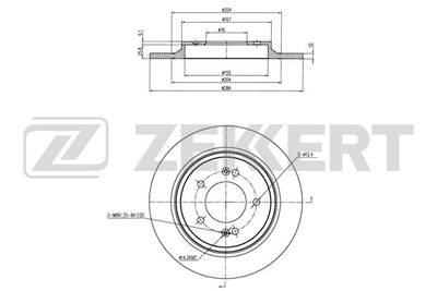 BS6271 ZEKKERT Тормозной диск