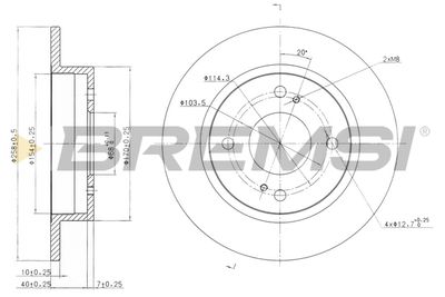 CD6659S BREMSI Тормозной диск