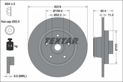 92329403 TEXTAR Тормозной диск