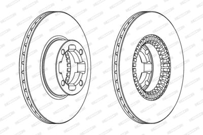 DDF341 FERODO Тормозной диск