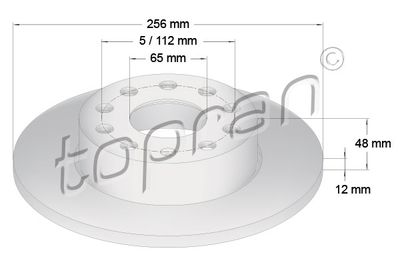 110080 TOPRAN Тормозной диск