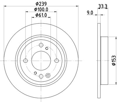 MDC3035C MINTEX Тормозной диск