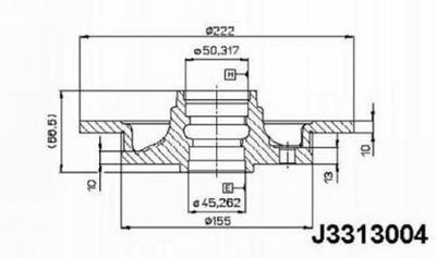 J3313004 NIPPARTS Тормозной диск