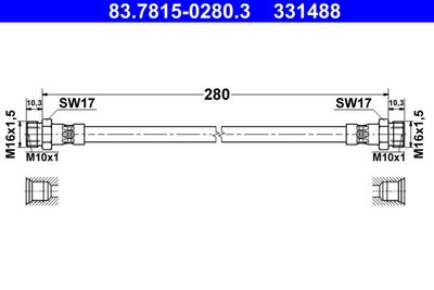 83781502803 ATE Тормозной шланг
